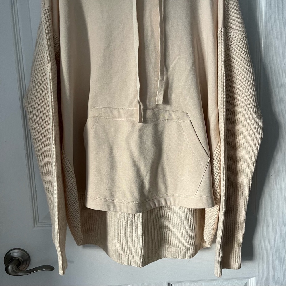 NWT Women's Splendid Cascade Hoodie size Large in Cream - Picture 3 of 6